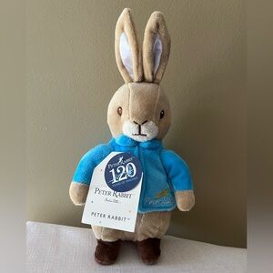Beatrix Potter Peter Rabbit velveteen toy. 10”tall Embroidered face age 0+